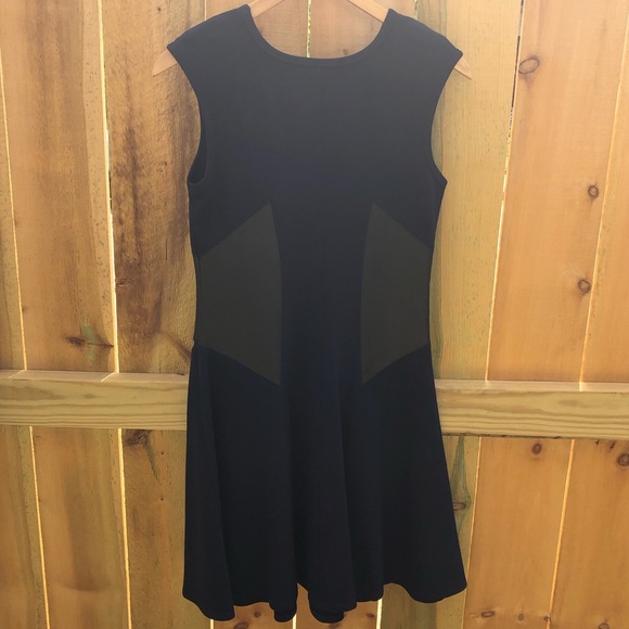 Fifteen Twenty Sleeveless Leather Panel Dress- Navy Blue and Black Size Small - Picture 9 of 14